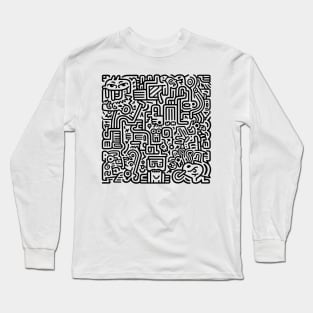 Pop Art Abstract (Haring Inspired) Long Sleeve T-Shirt